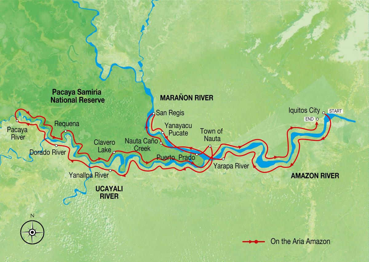 harta râului amazon Peru