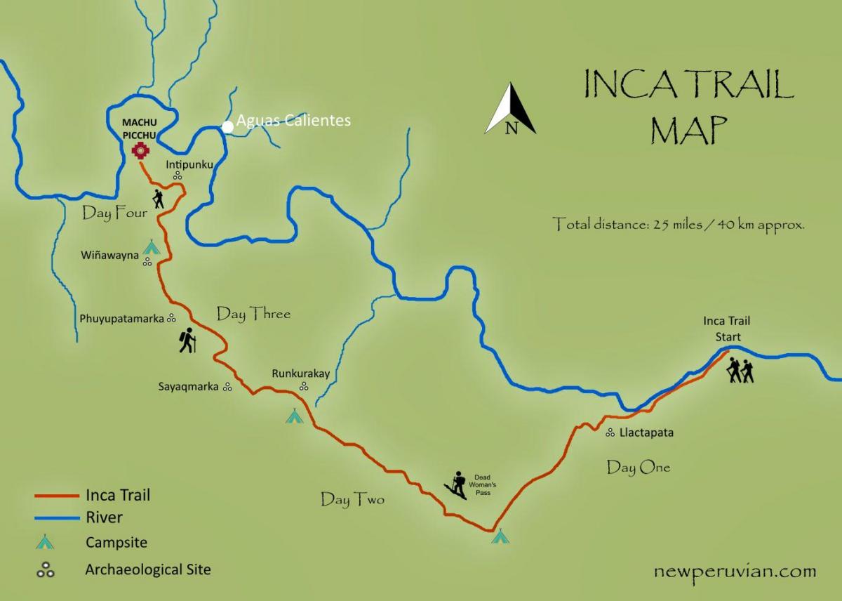 harta inca trail Peru