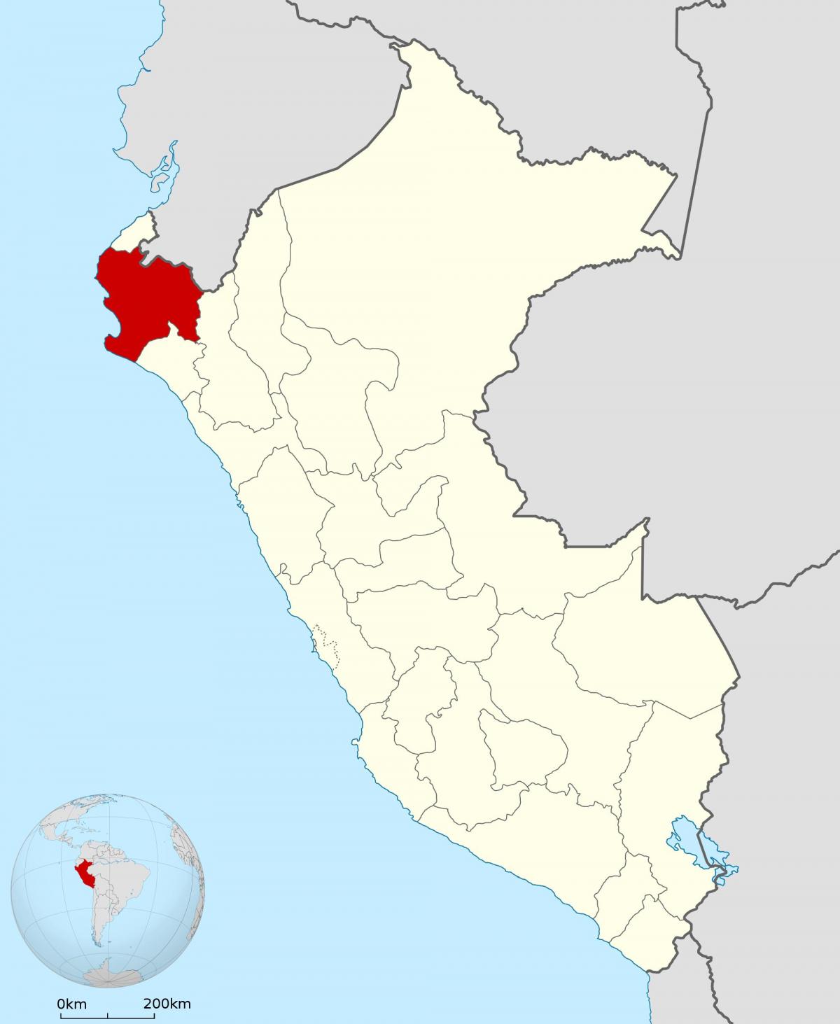 harta piura, Peru