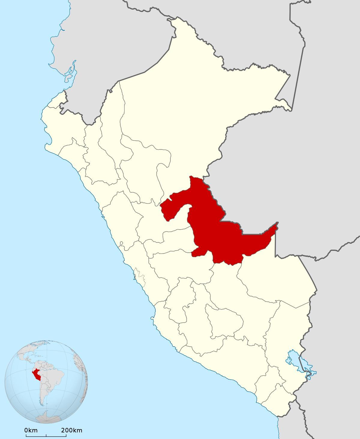 harta pucallpa, Peru