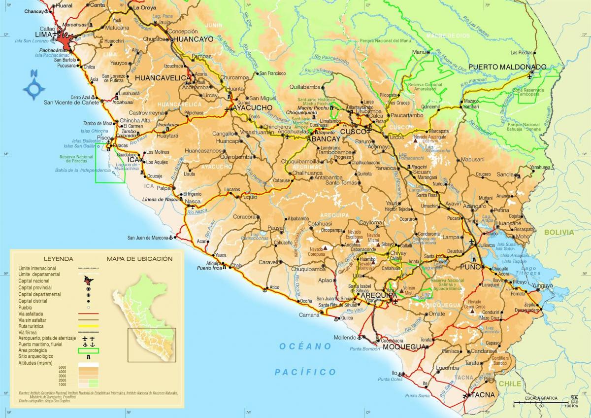 harta sudul Peru
