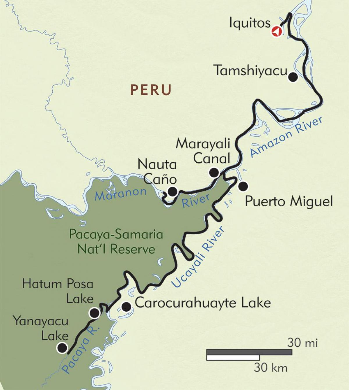 amazon Peru hartă