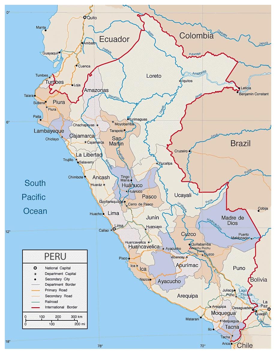 harta detaliata harta a Peru