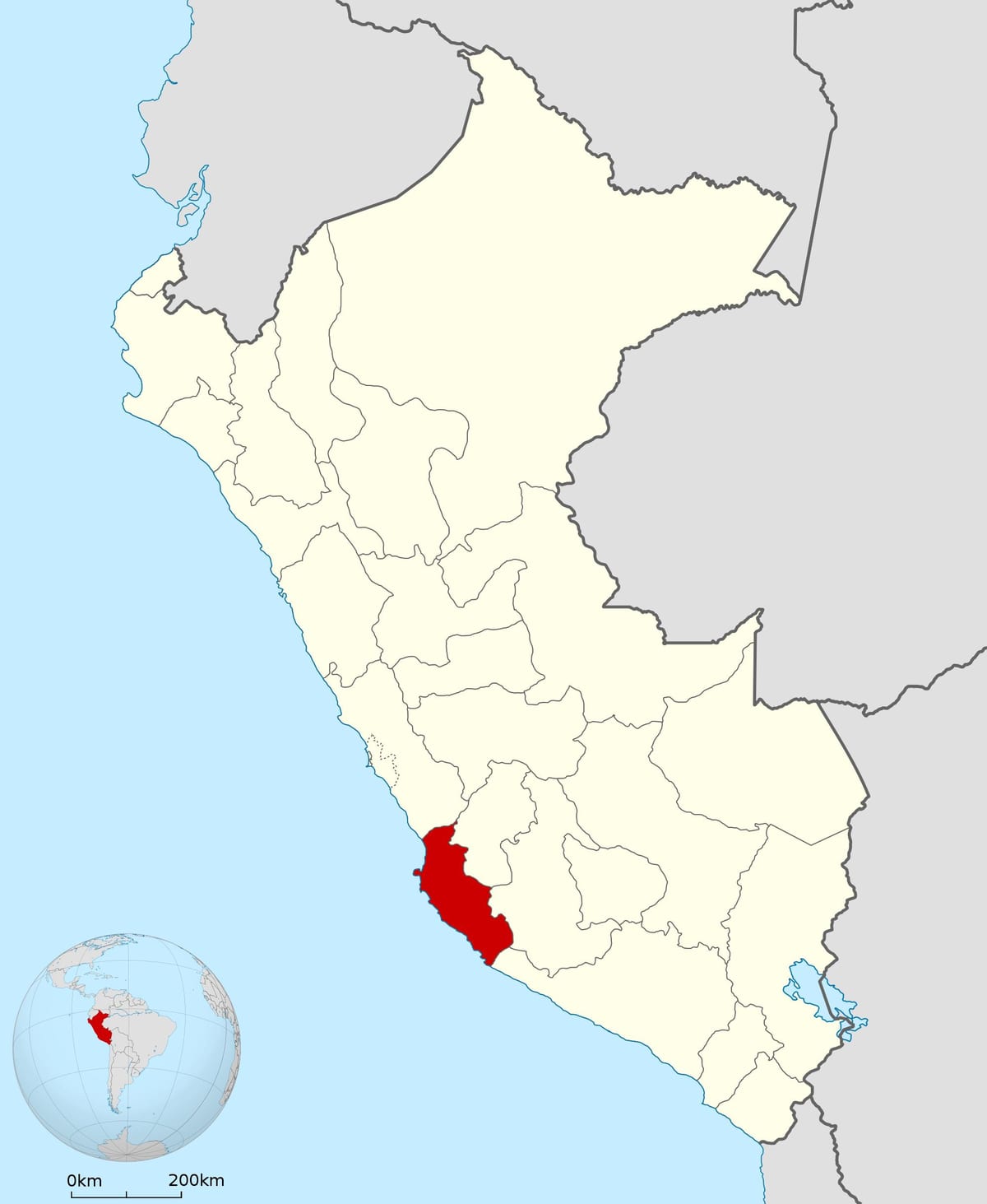 harta ica, Peru