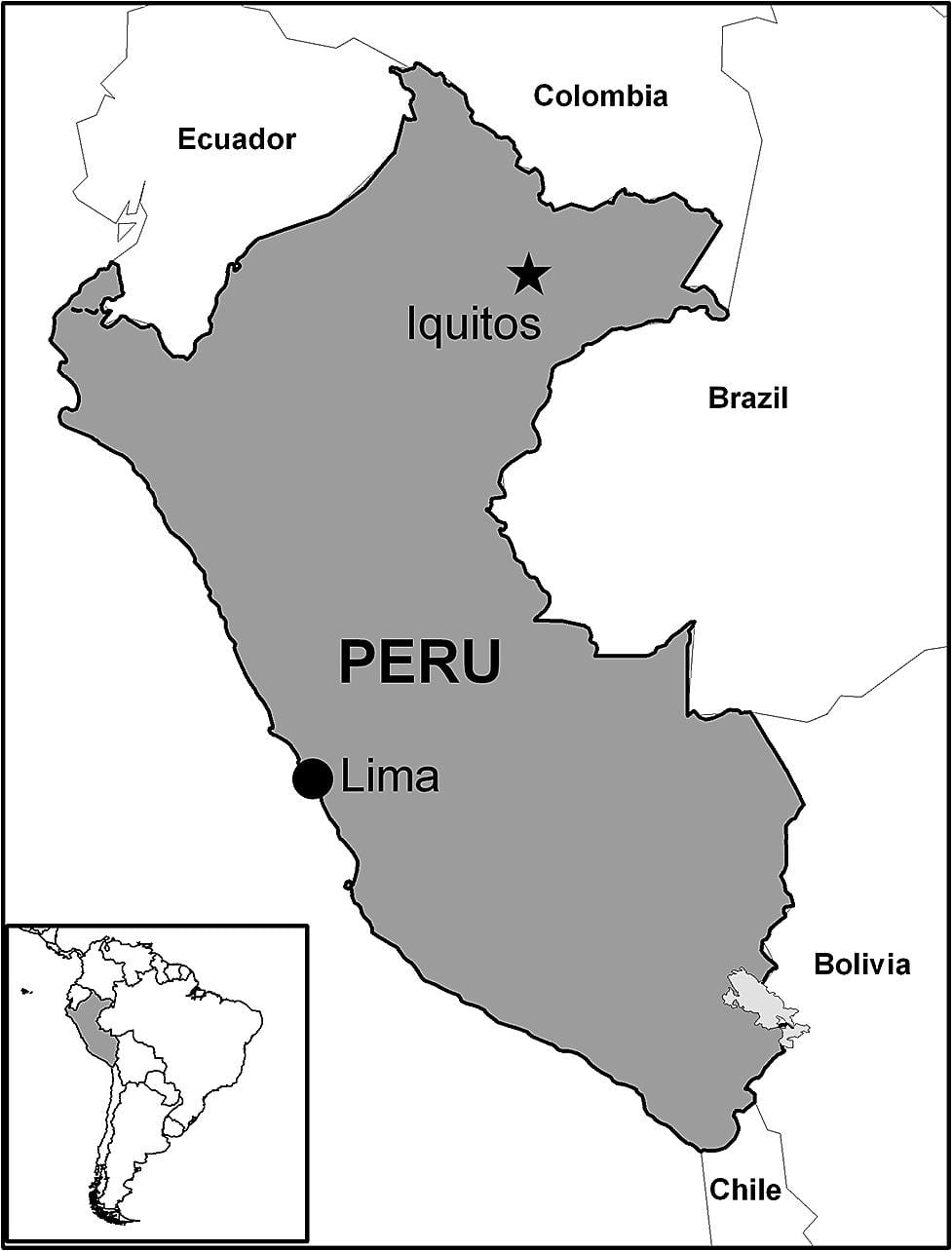 harta iquitos, Peru