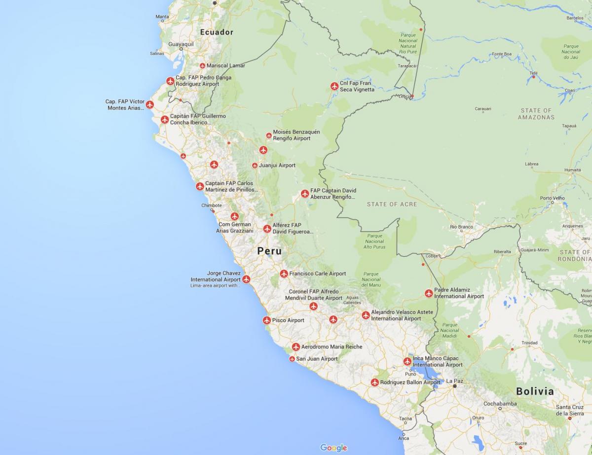 aeroporturi din Peru hartă