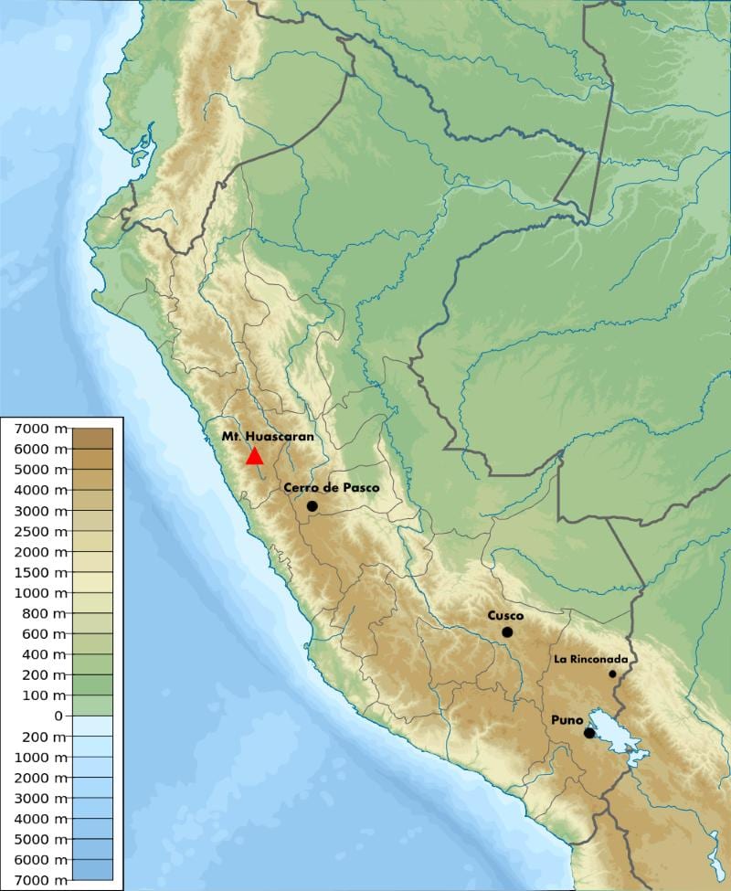 altitudine harta Peru