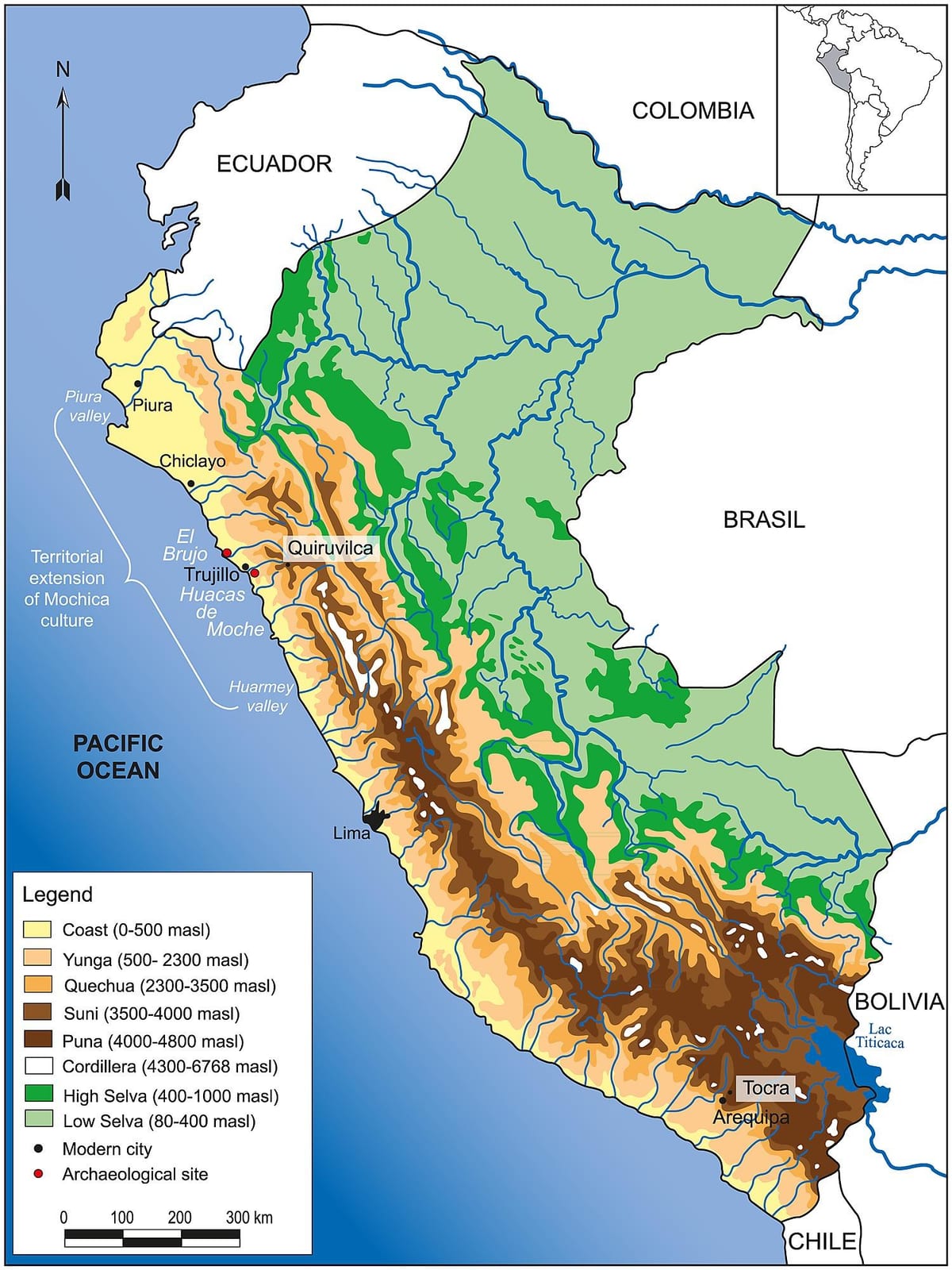 Peru geografie hartă