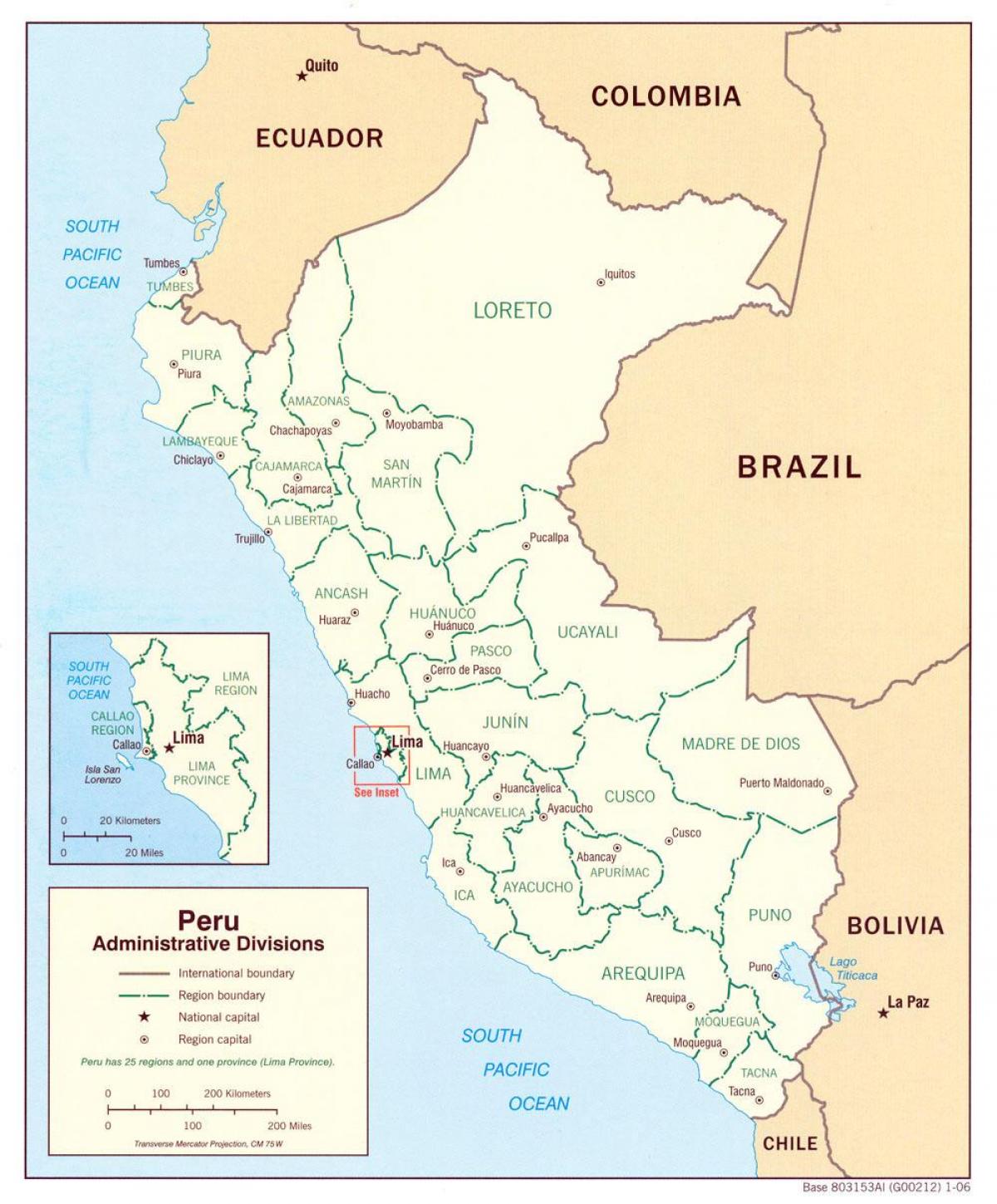 harta arată Peru