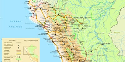 Harta din nordul Peru