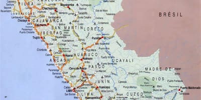Harta Peru orașe