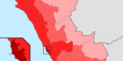 Peru densitatea populației hartă