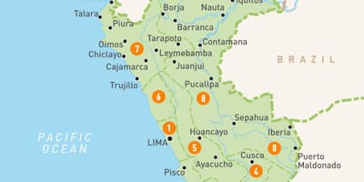 Peru provincii hartă